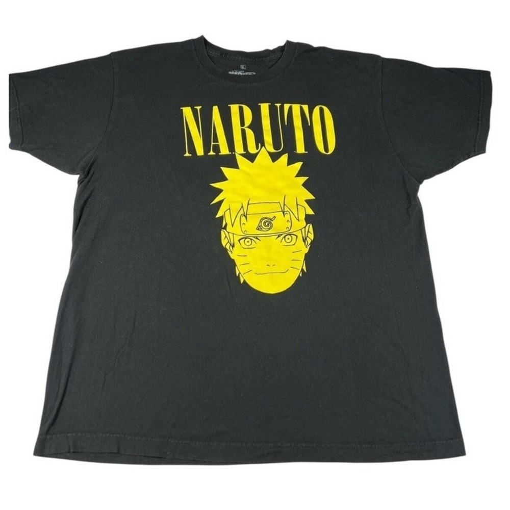Naruto Shippuden Graphic Tee Mens XL Black Anime Shirt Streetwear